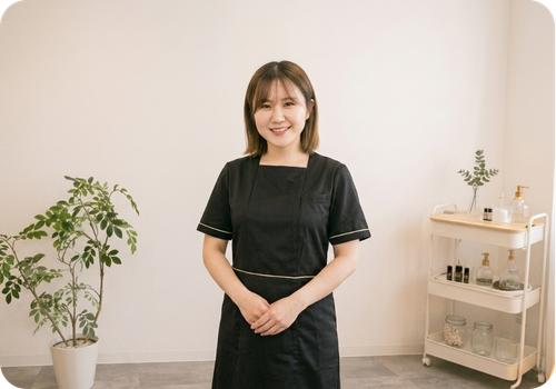 オーナー女性の笑顔写真